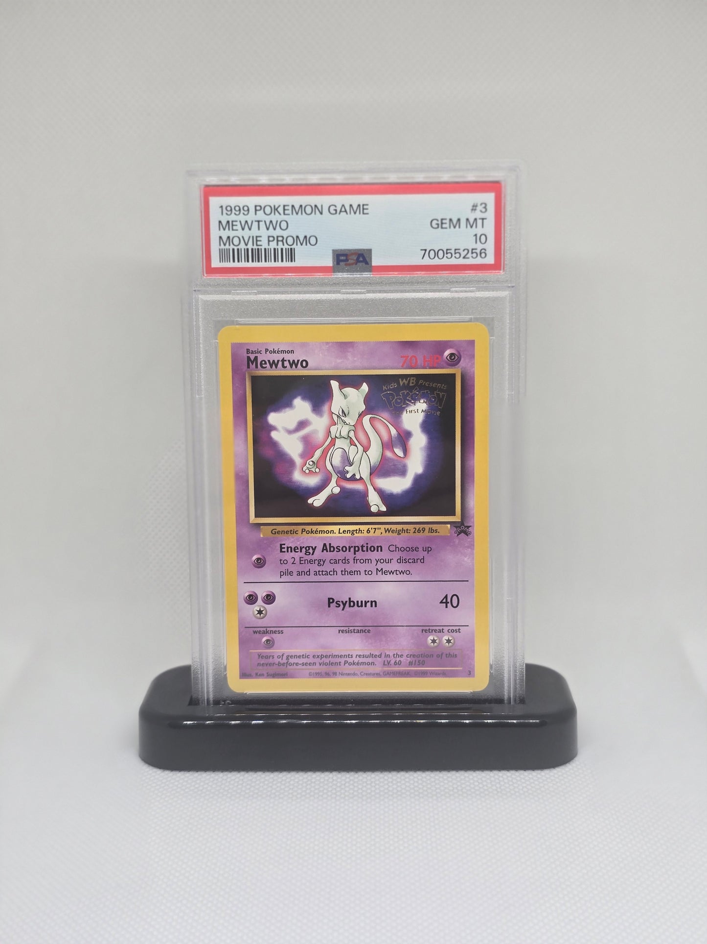 Pokemon Card 1999 Mewtwo Movie Promo Black Star PSA 10