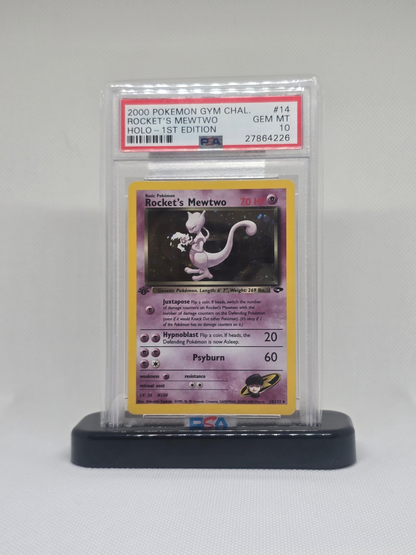 Pokemon Card Mewtwo Rocket 1st edition PSA 10 English